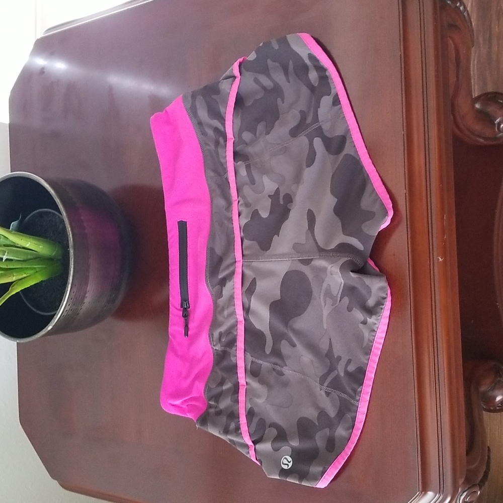 Women's Pink and Gray Camouflage Shorts